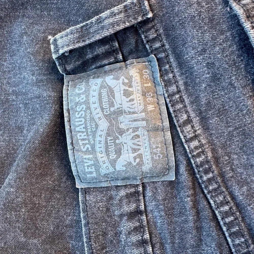 Levi's 541 Athletic Taper Jeans Mens 36x30 Washed Black Denim Pants